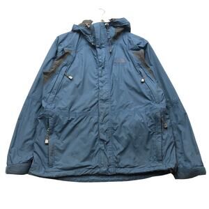 Vintage The North Face Hyvent Mesh Lined Ski Shell Jacket Mens Medium Blue Gray